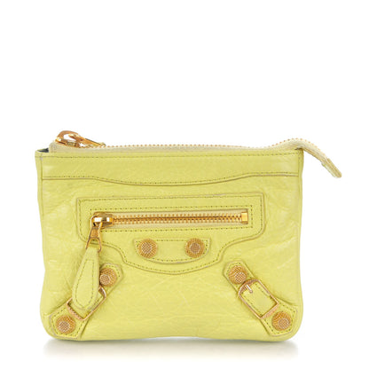 Balenciaga Agneau Giant 12 Gold Hardware M Porte-Monnaie Coin Purse Jaune Citronnade 1 of 7