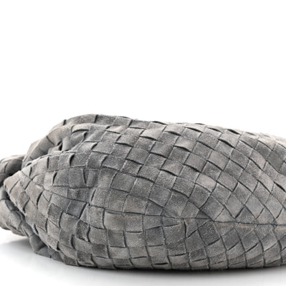 Bottega Veneta Suede Calfskin Intrecciato Teen Jodie Hobo Thunder 9 of 10