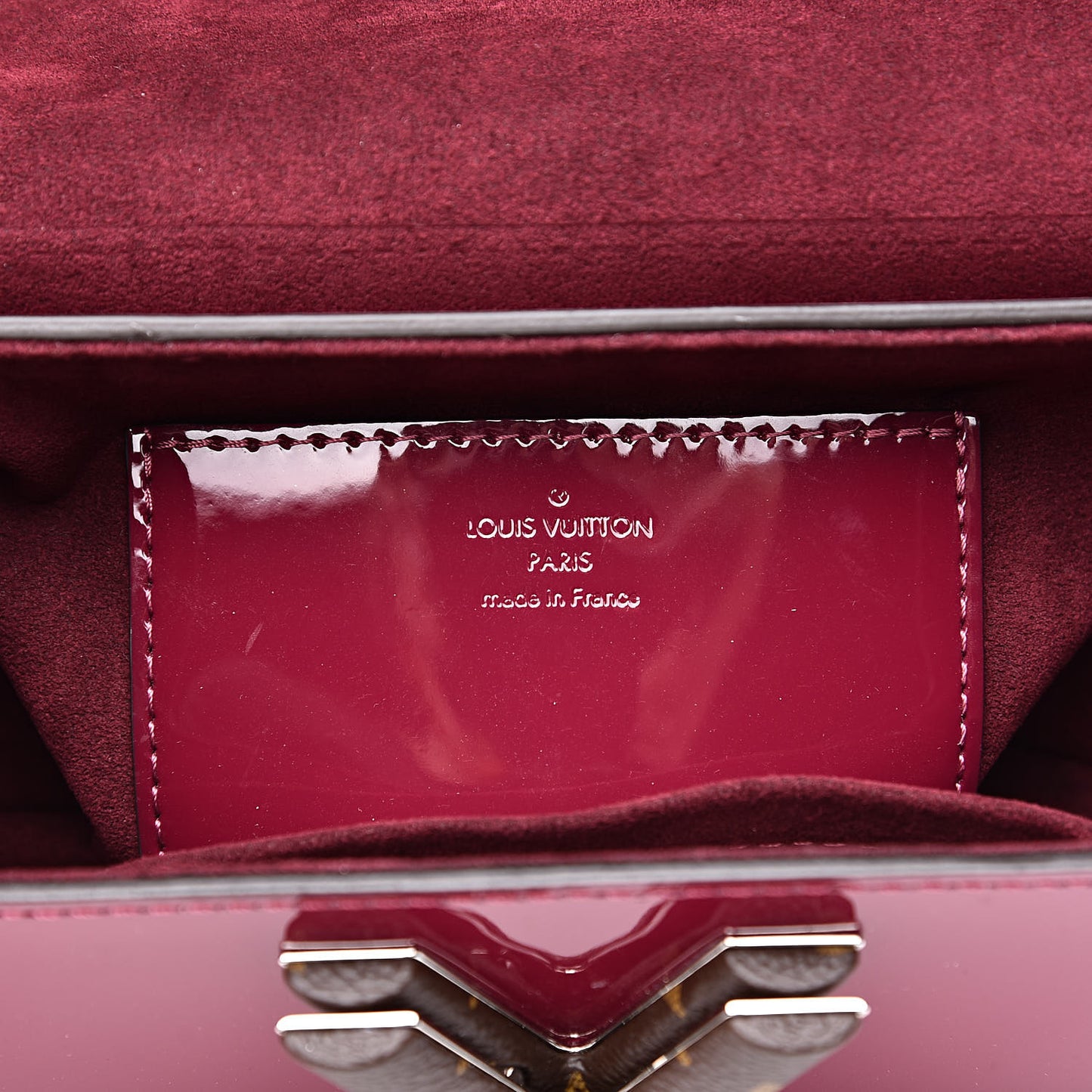 Patent Monogram Twist Shoulder Bag PM in Magenta