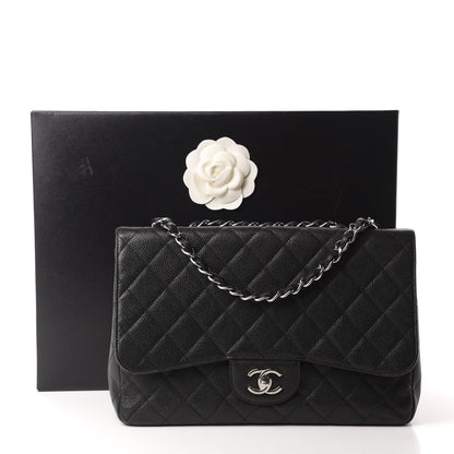 Chanel Caviar Quilted Jumbo Single Flap Black 13 of 13