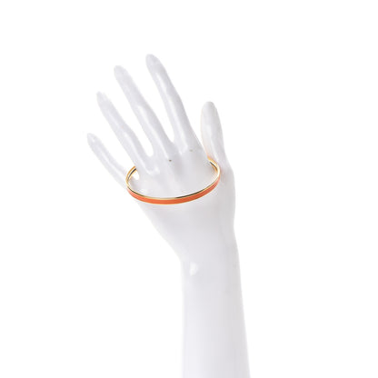 Hermes Enamel Printed Extra Narrow Plain Bracelet 70 Orange 2 of 5