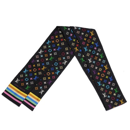 Louis Vuitton Silk Monogram Multicolor Bandeau Black 1 of 4