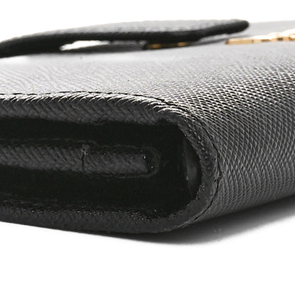 Prada Saffiano Metal Large Wallet Black 8 of 9