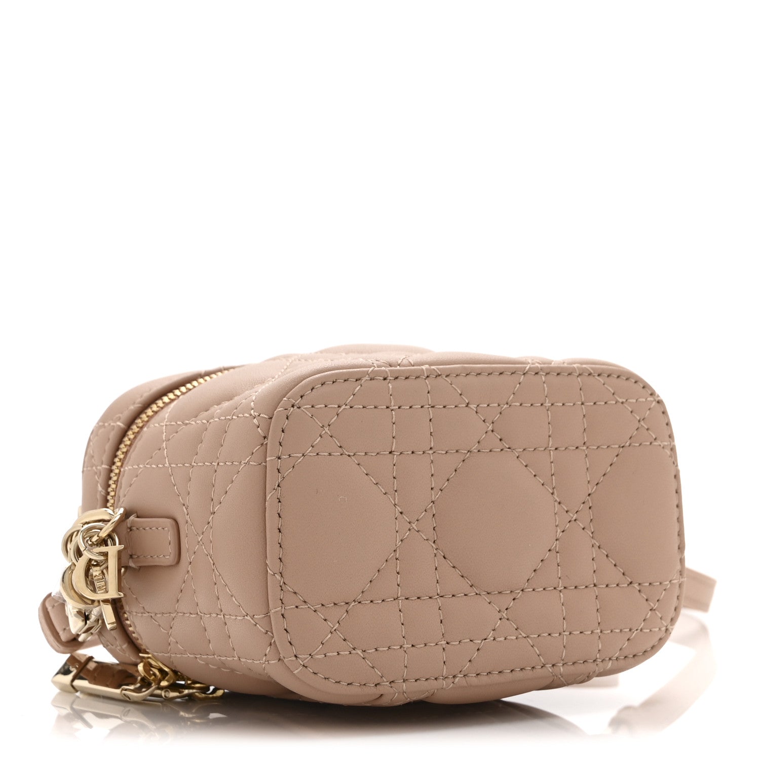 Christian Dior Lambskin Cannage Micro Lady Dior Vanity Case Rose Des Vents 4 of 10
