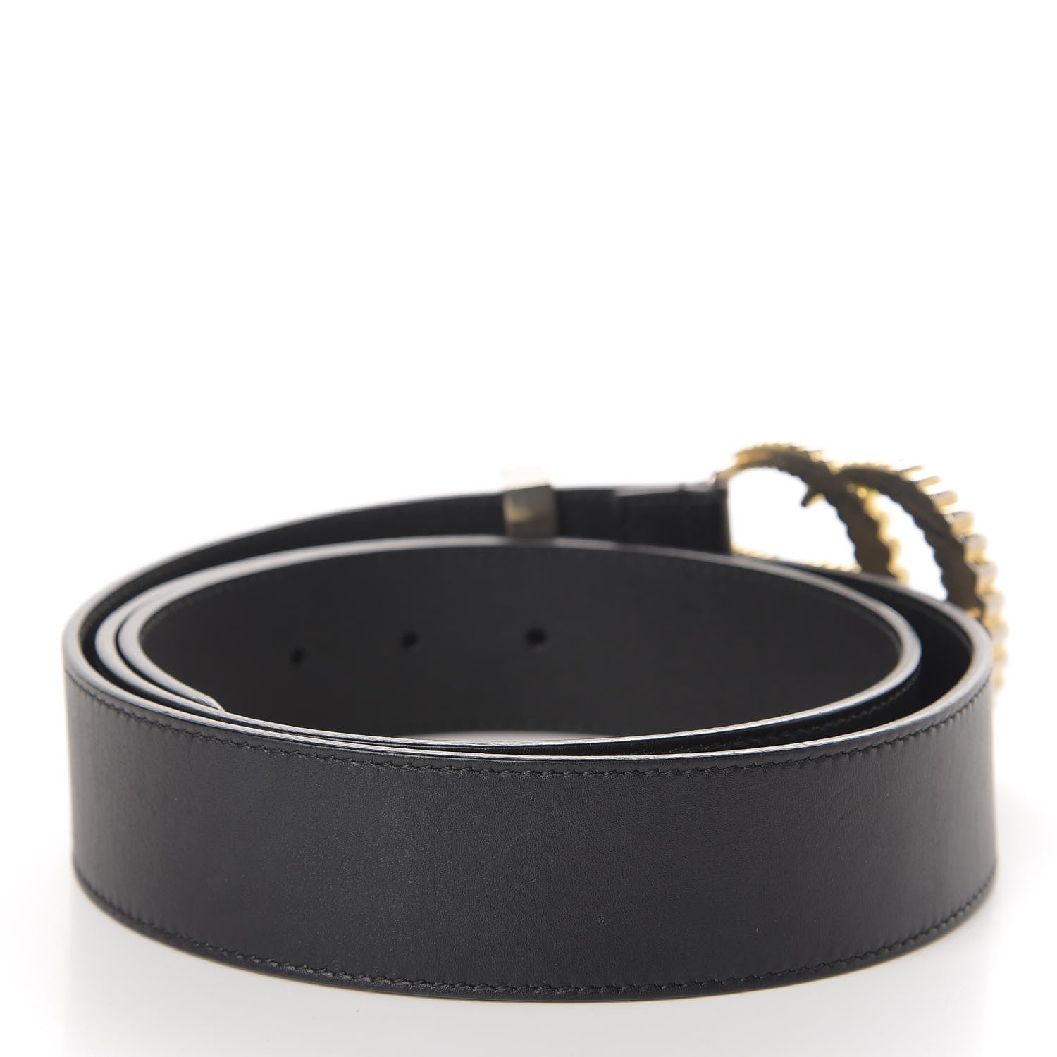 Gucci Moon Calfskin Torchon Double G 40mm Belt 105 42 Black 2 of 7