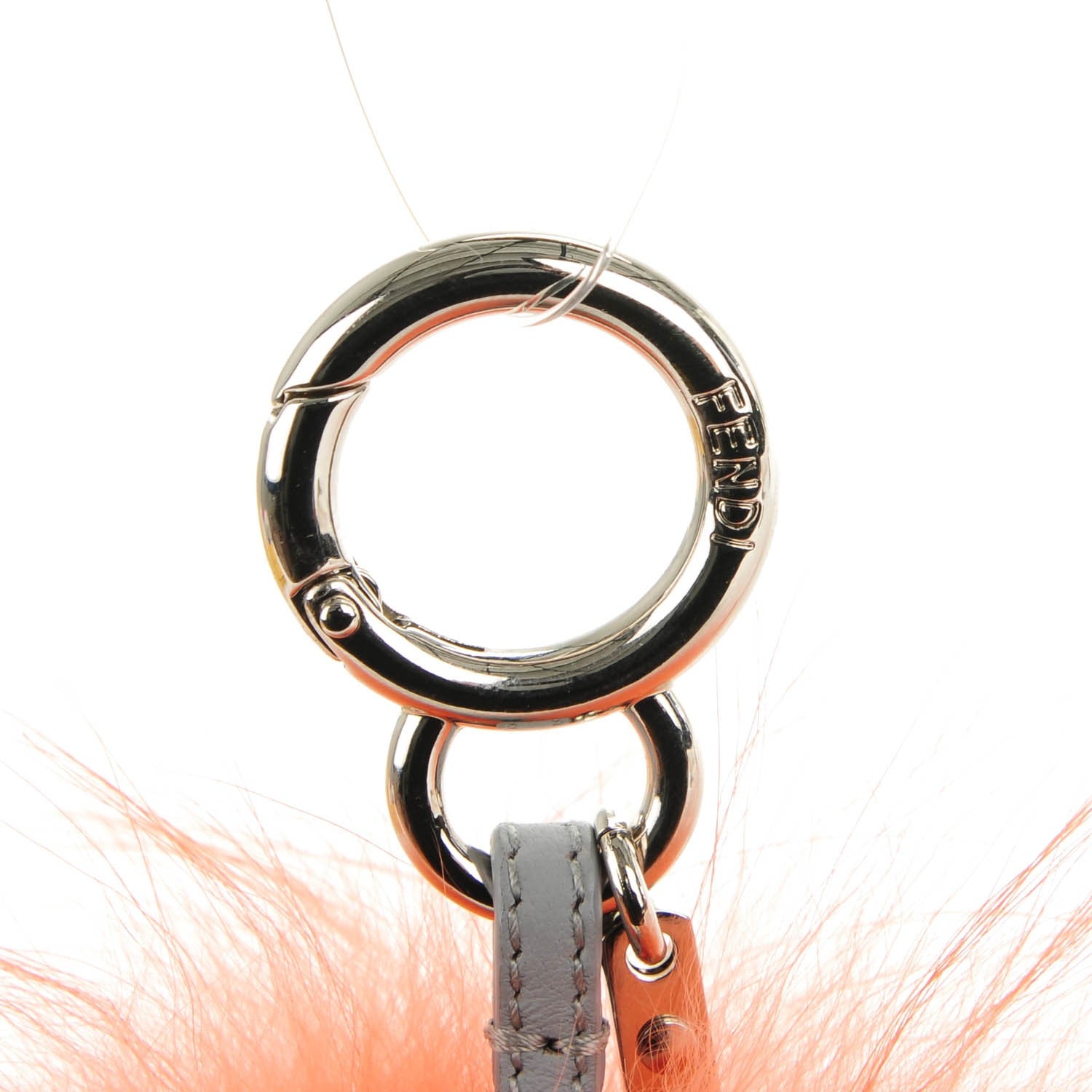 Fendi Fox Mink Rabbit Fur Vitello Dolce Mini Monster Bag Bug Charm Flamingo Multicolor 5 of 7