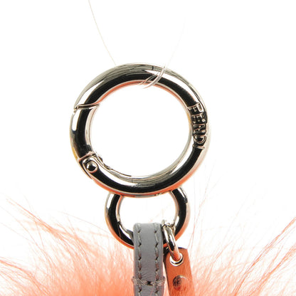 Fendi Fox Mink Rabbit Fur Vitello Dolce Mini Monster Bag Bug Charm Flamingo Multicolor 5 of 7