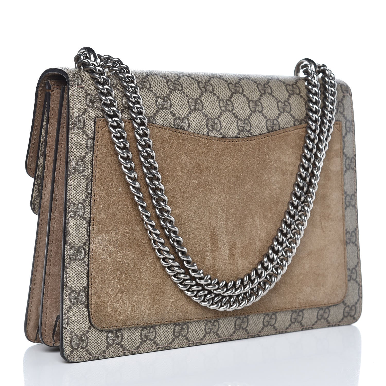 Gucci GG Supreme Monogram Medium Dionysus Shoulder Bag Taupe 3 of 12