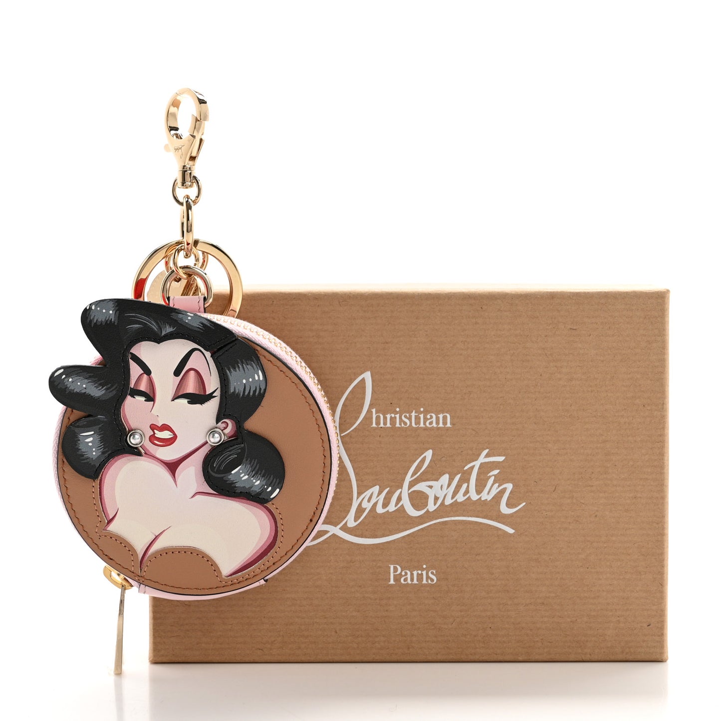 Calfskin Pin Up Capsule Key Ring Pouch Multicolor