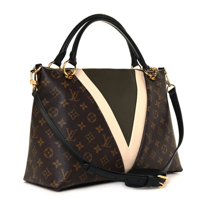 Louis Vuitton Monogram V Tote MM Khaki Cream 3 of 12
