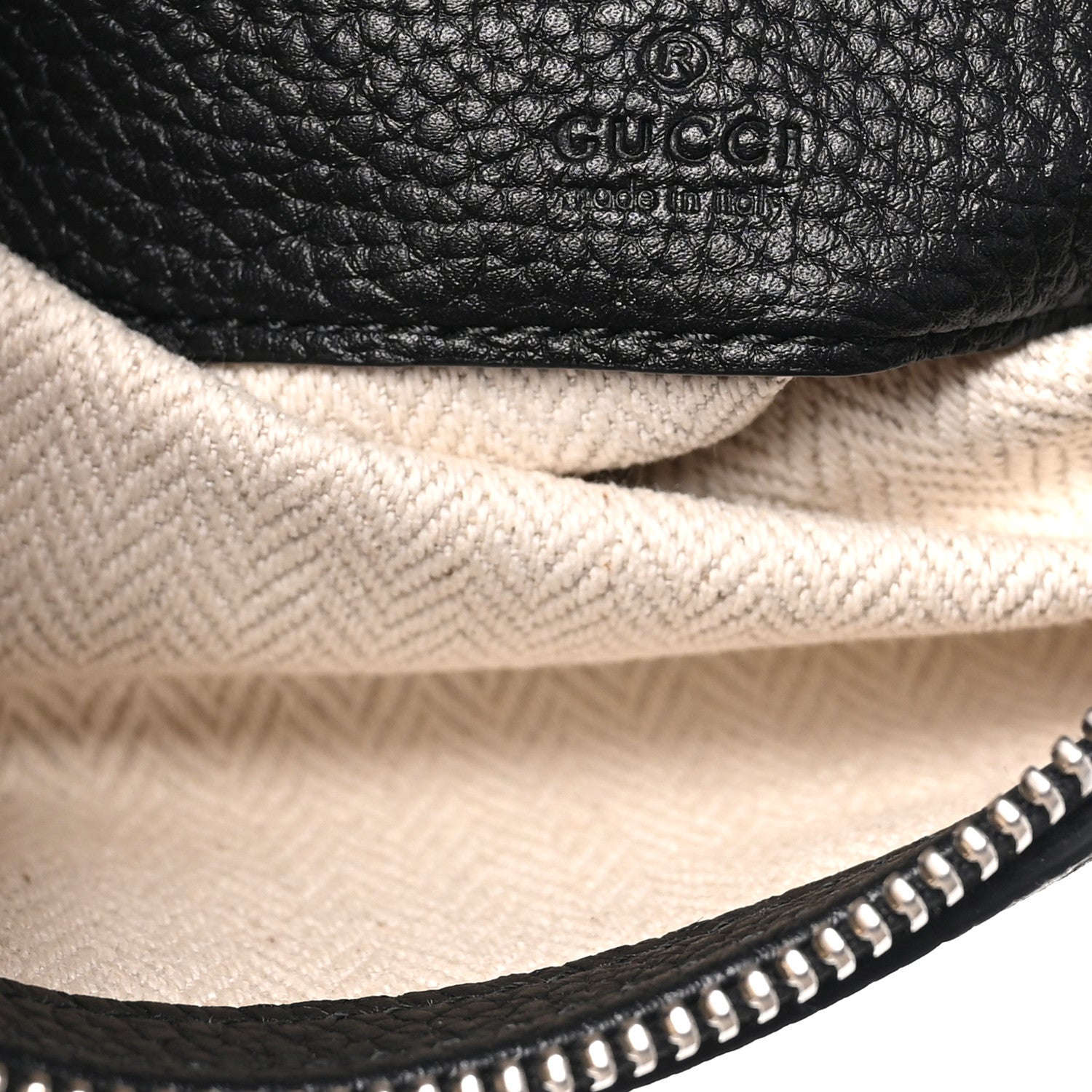 Gucci Pebbled Calfskin Mini B Shoudler Bag Black 5 of 9