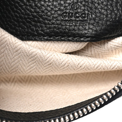 Gucci Pebbled Calfskin Mini B Shoudler Bag Black 5 of 9