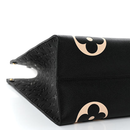 Louis Vuitton Empreinte Monogram Giant Crafty Onthego GM Black Creme 8 of 9