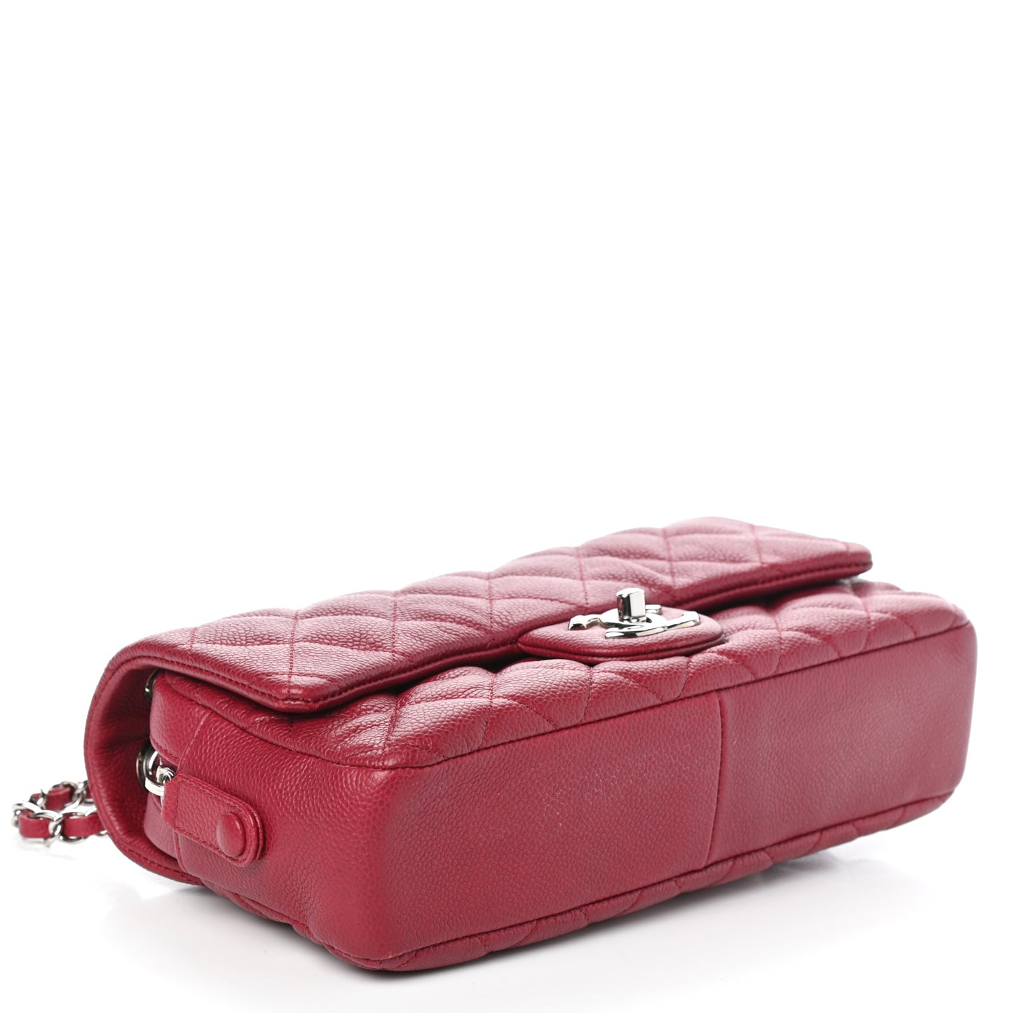 Caviar Quilted Medium Easy Flap Red