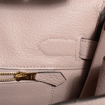 Hermes Taurillon Clemence Birkin 30 Glycine 13 of 23
