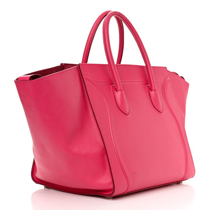 Celine Grained Calfskin Medium Phantom Luggage Fuchsia 3 of 16