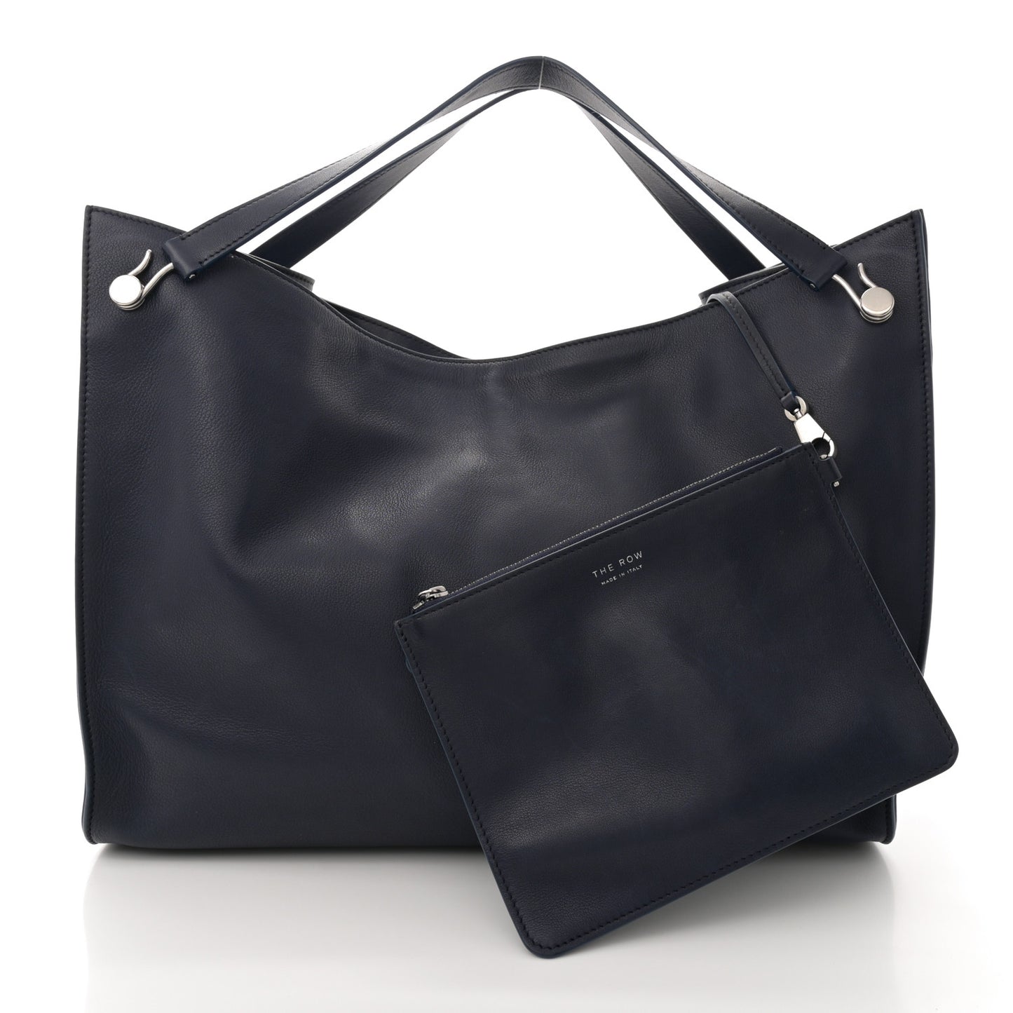 Polished Saddle Calfskin Alexia Bag Marine