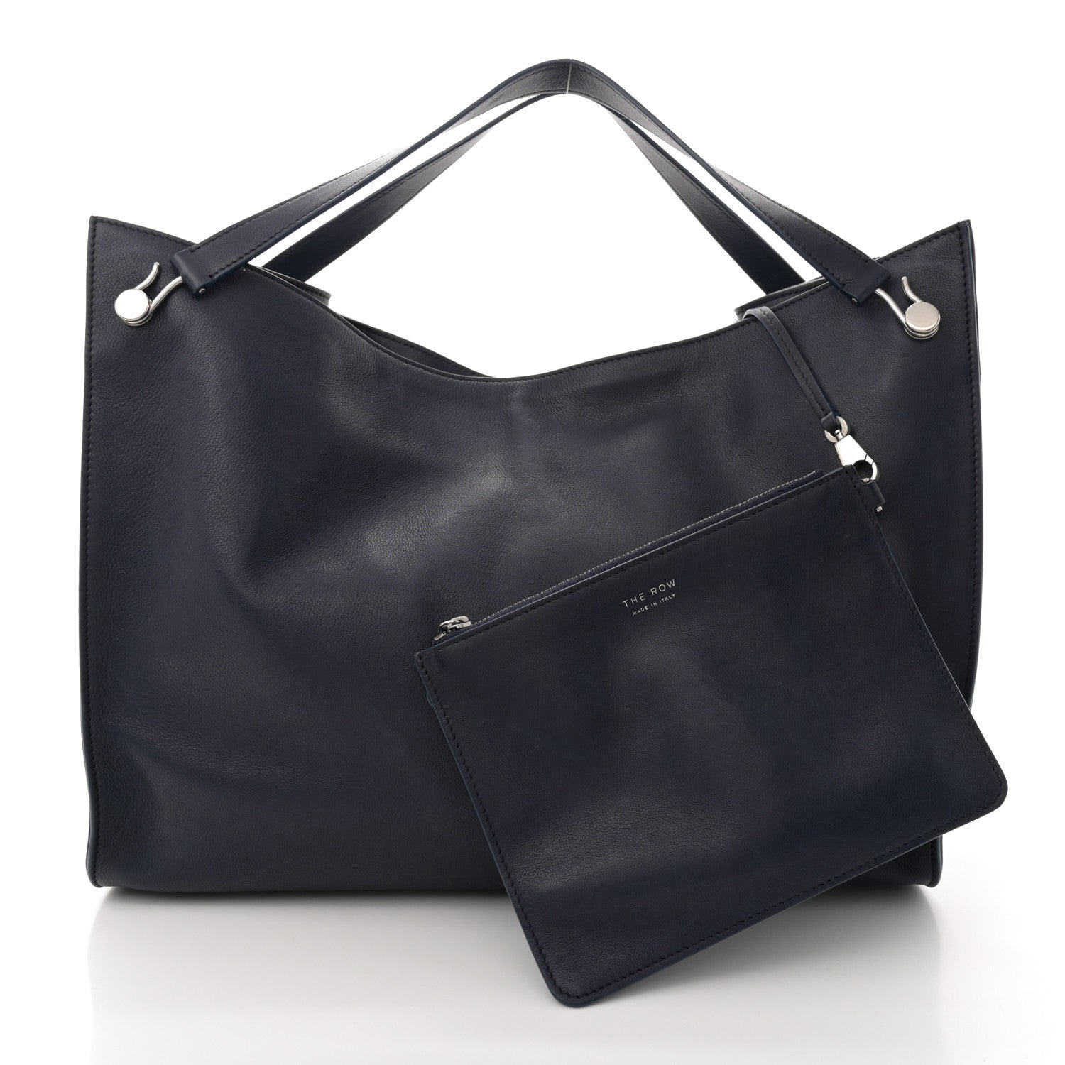 The Row Polished Saddle Calfskin Alexia Bag Marine 3 of 13