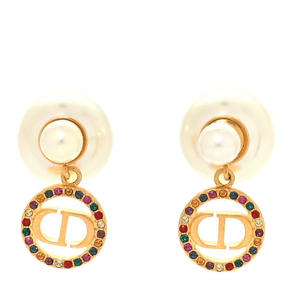 Christian Dior Pearl Crystal Dior Tribales Drop Earrings Gold Multicolor 1 of 5