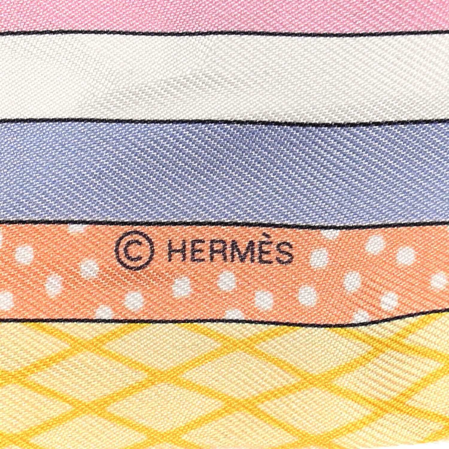 Hermes Silk Twilly Grand Theatre Nouveau White Vert Abricot 3 of 5