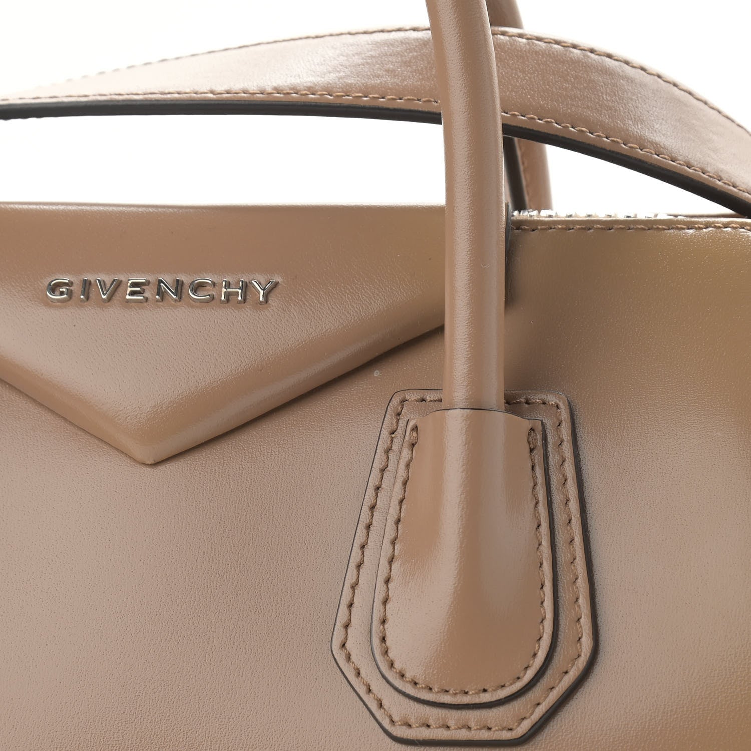 Givenchy Shiny Lord Calfskin Small Antigona Dark Beige 13 of 15