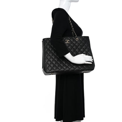 Chanel Caviar Quilted Large Shopping Tote Black 2 of 10