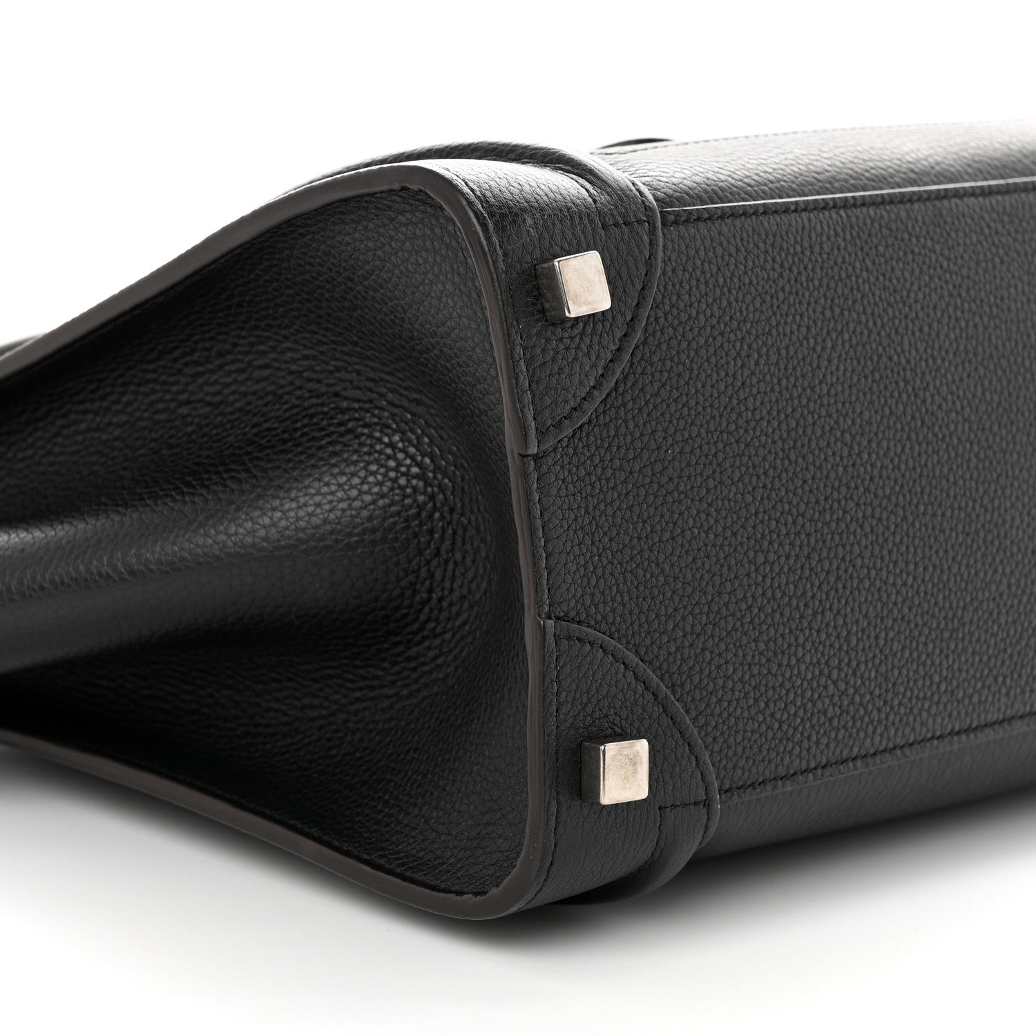 Celine Drummed Calfskin Micro Luggage Black 8 of 10