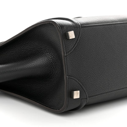 Celine Drummed Calfskin Micro Luggage Black 8 of 10