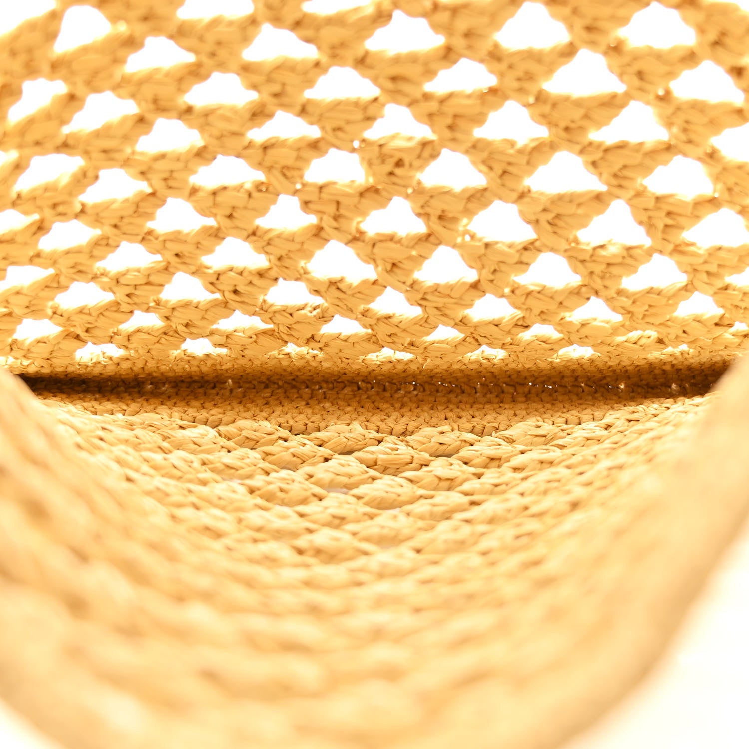 Prada Yarn Raffia Effect Embroidered Logo Tote Naturale 5 of 9