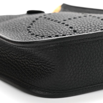 Hermes Taurillon Clemence Evelyne TPM Black 10 of 12