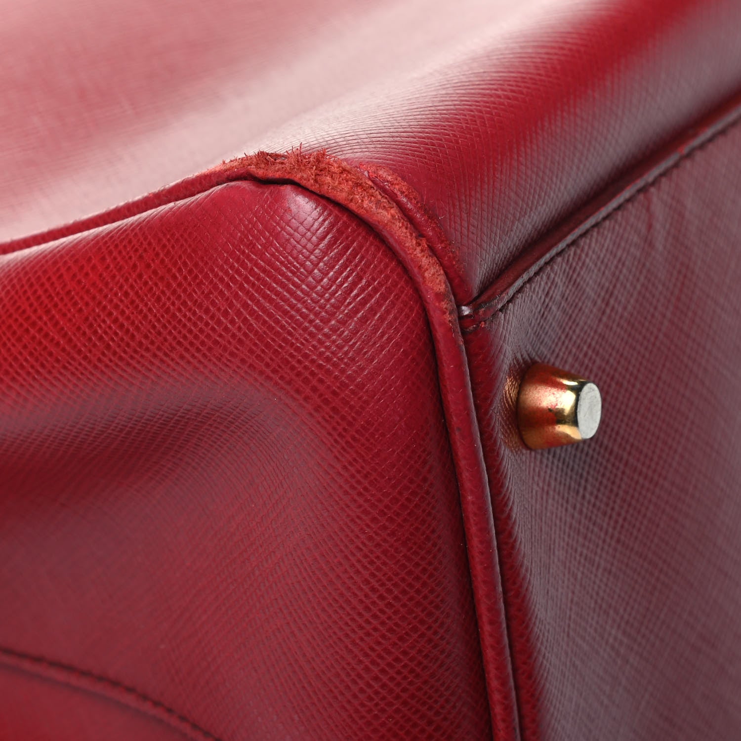 Prada Saffiano Large Galleria Double Zip Tote Fuoco 12 of 13