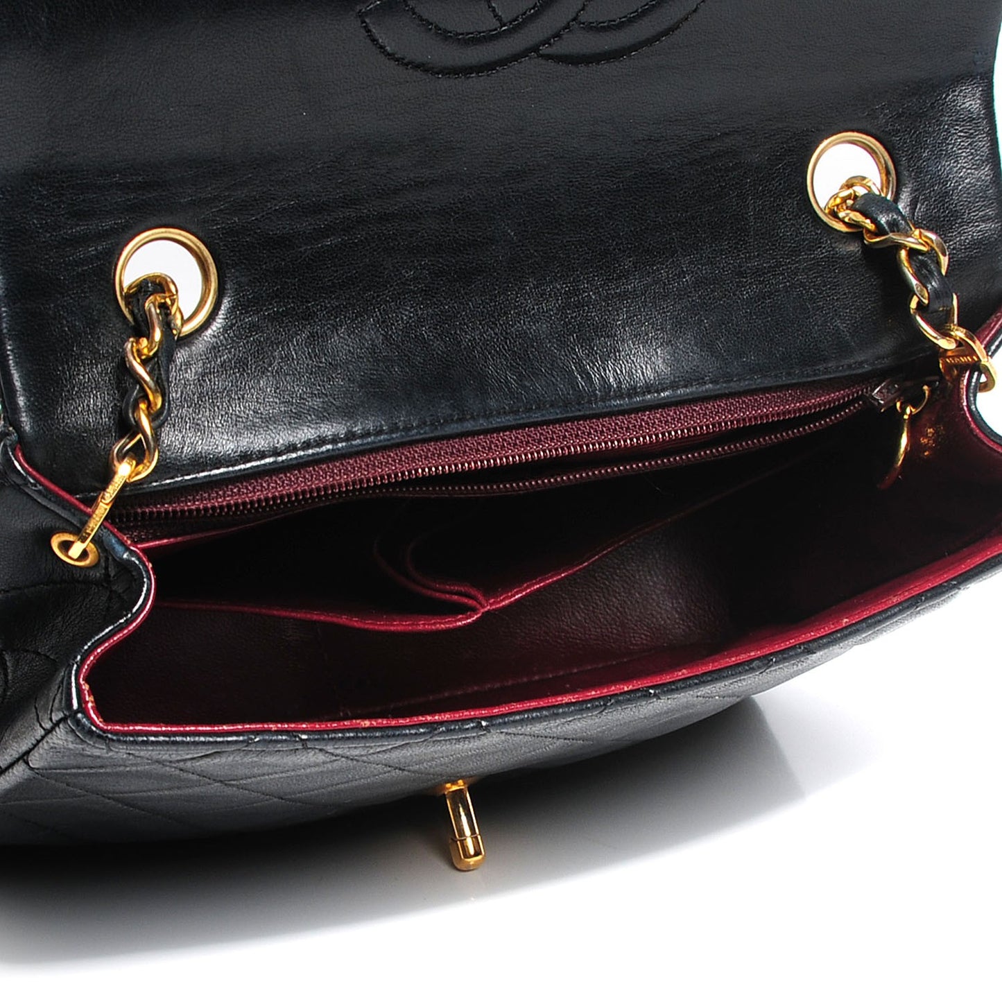 Lambskin Mini Single Flap Bag Black
