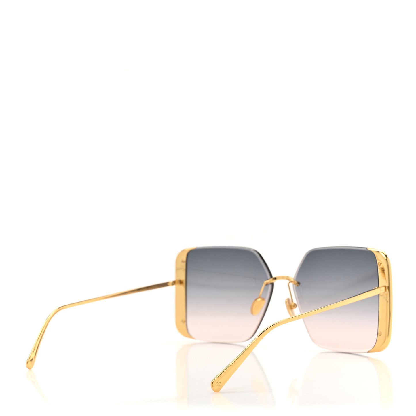 Metal LV Moon Square Sunglasses Z1994U Gold
