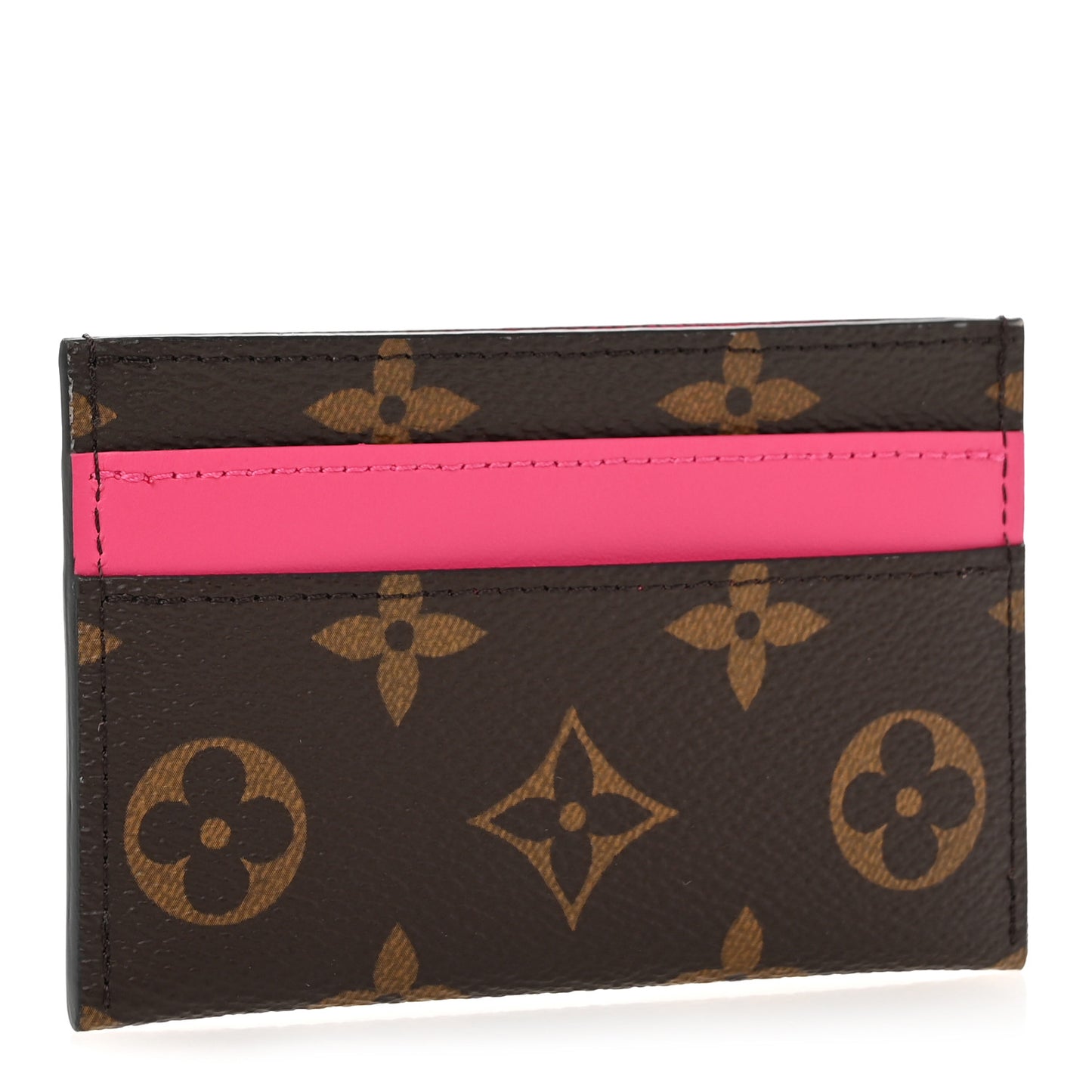 Monogram Double Card Holder Pondichery Pink