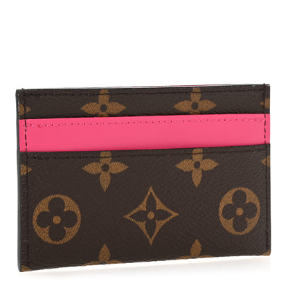 Louis Vuitton Monogram Double Card Holder Pondichery Pink 3 of 7