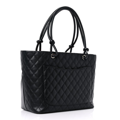 Chanel Calfskin Quilted Large Cambon Tote Black 3 of 12