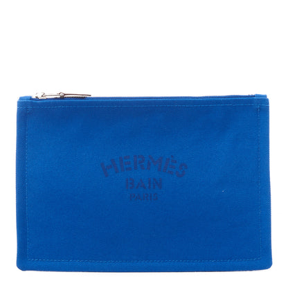Hermes Toile Flat Yachting Pouch Bleu Electrique 1 of 7