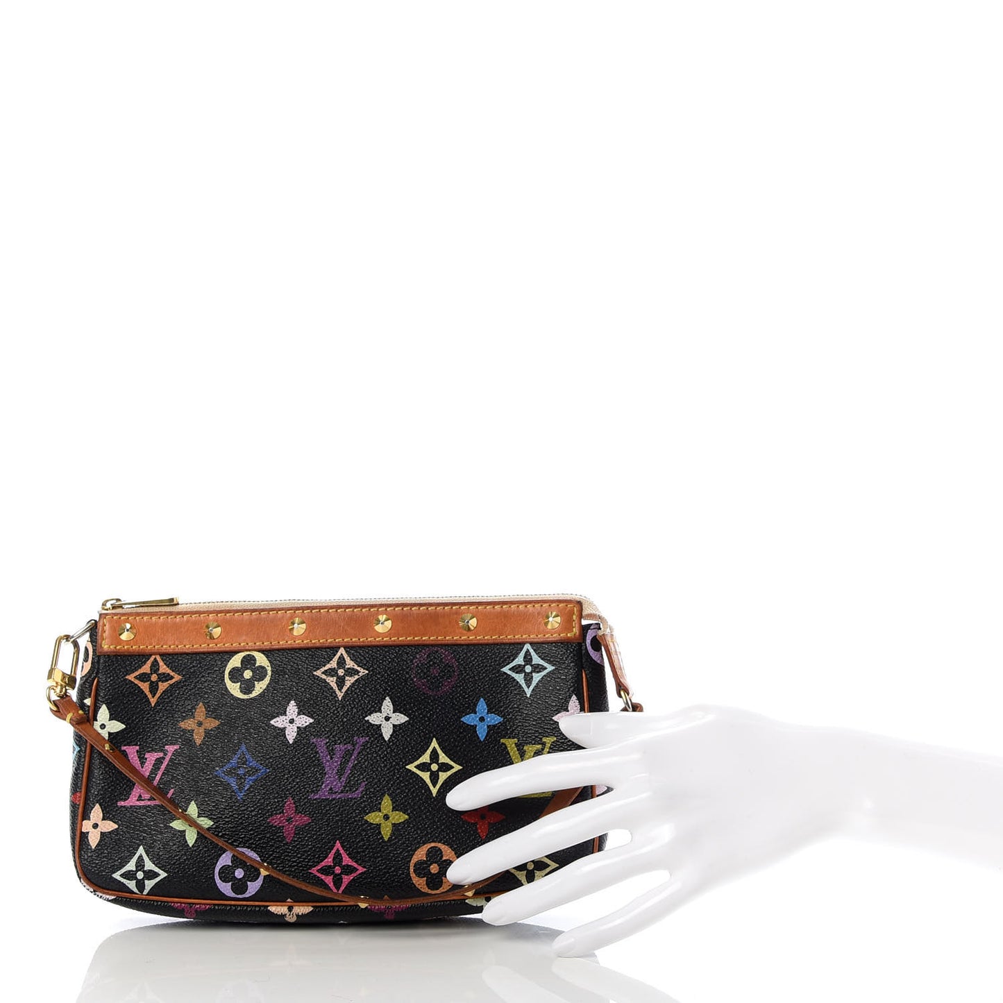 Monogram Multicolor Pochette Accessories Black