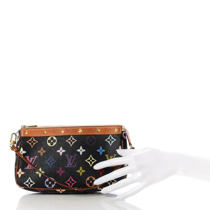 Louis Vuitton Monogram Multicolor Pochette Accessories Black 2 of 7