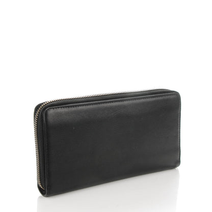 Balenciaga Calfskin Papier Continental Zip Around Wallet Black 3 of 8