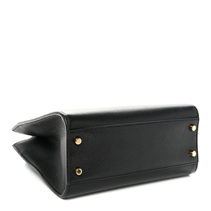Versace Grainy Calfskin Virtus Top Handle Tote Black 4 of 9