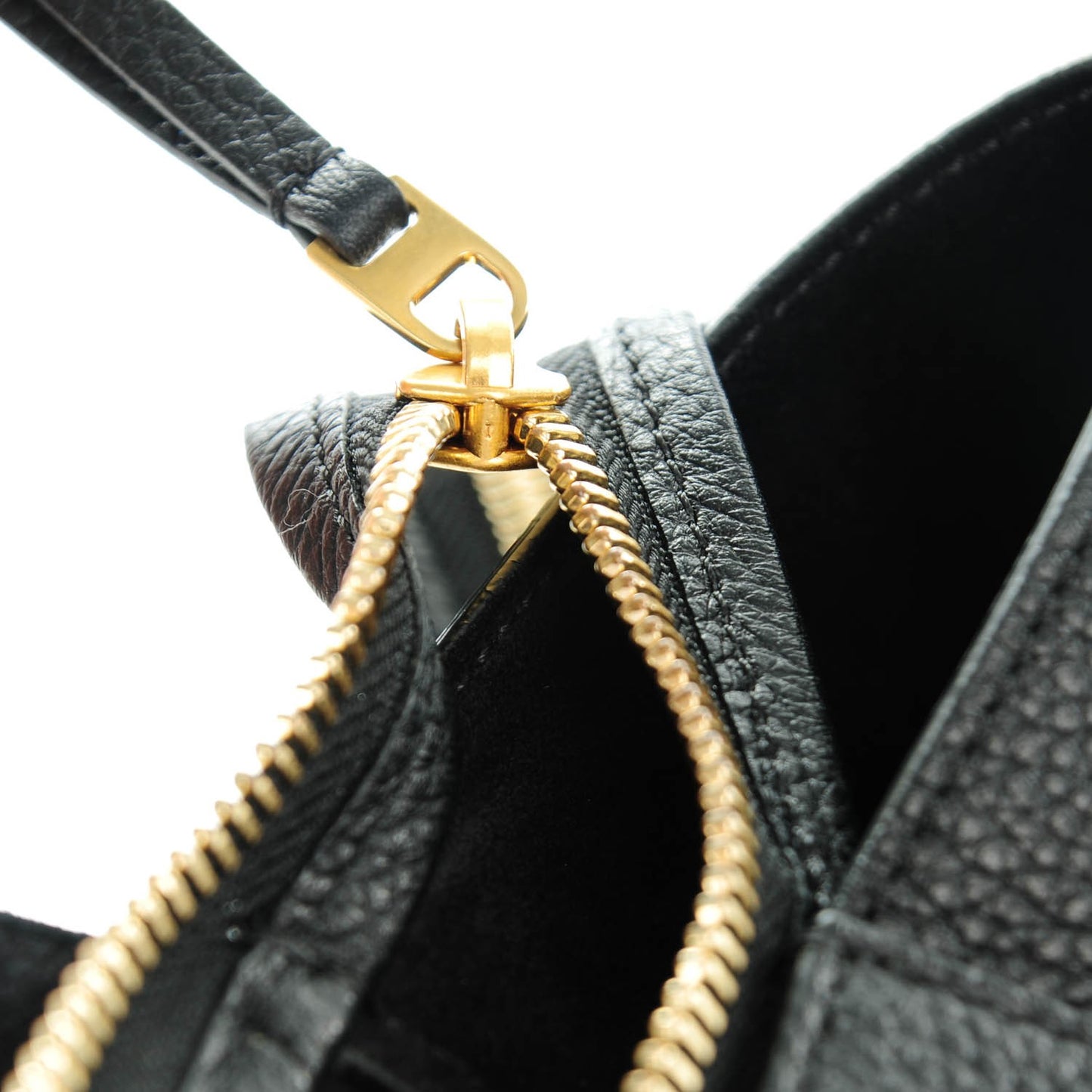 Drummed Calfskin Small Belt Bag Black