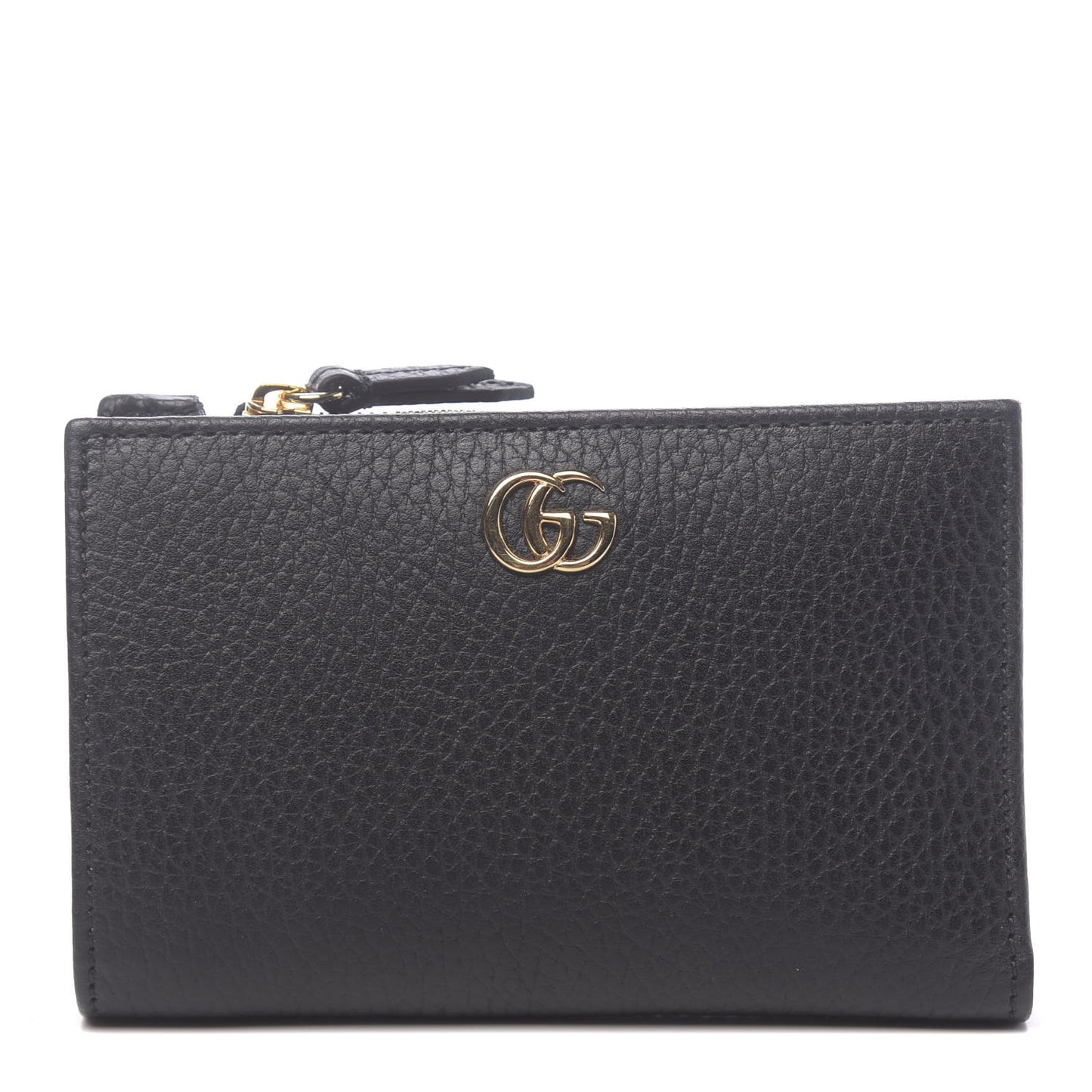 Dollar Calfskin GG Marmont Zipped Wallet Black