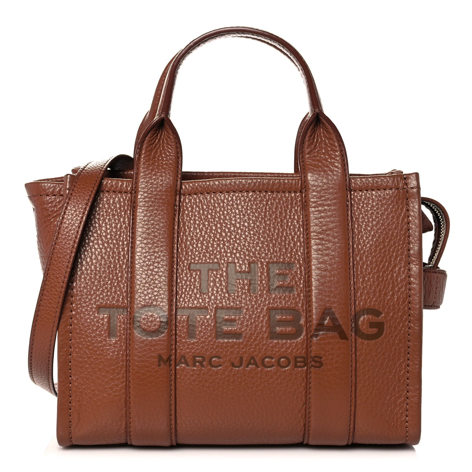 Marc Jacobs Grained Calfskin Small The Tote Bag Argan Oil 1 of 13