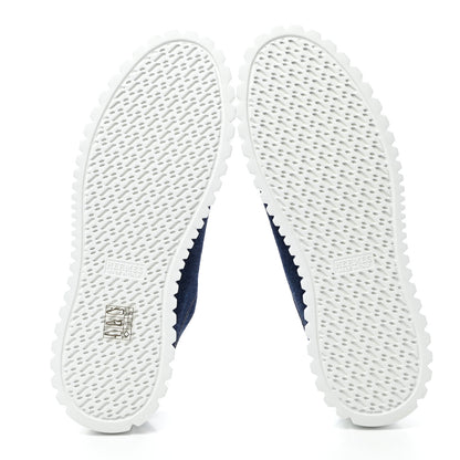 Hermes Denim Cross Sneakers 37.5 Bleu 5 of 9
