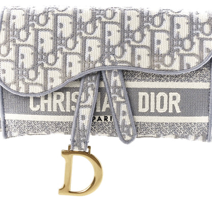 Christian Dior Oblique Slim Saddle Pouch Grey 8 of 11