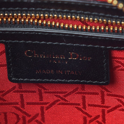 Christian Dior Lambskin Cannage Medium Lady Dior Black 8 of 9