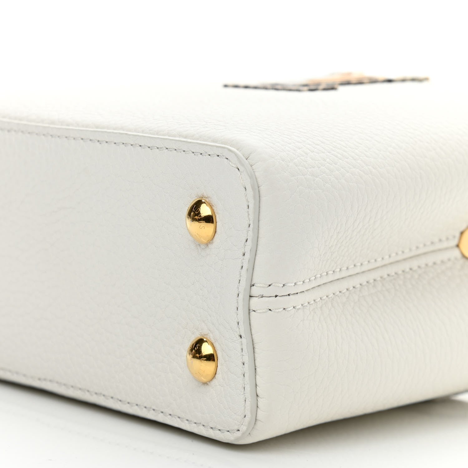 Louis Vuitton Taurillon Ayers Capucines Mini White Snow White 9 of 9