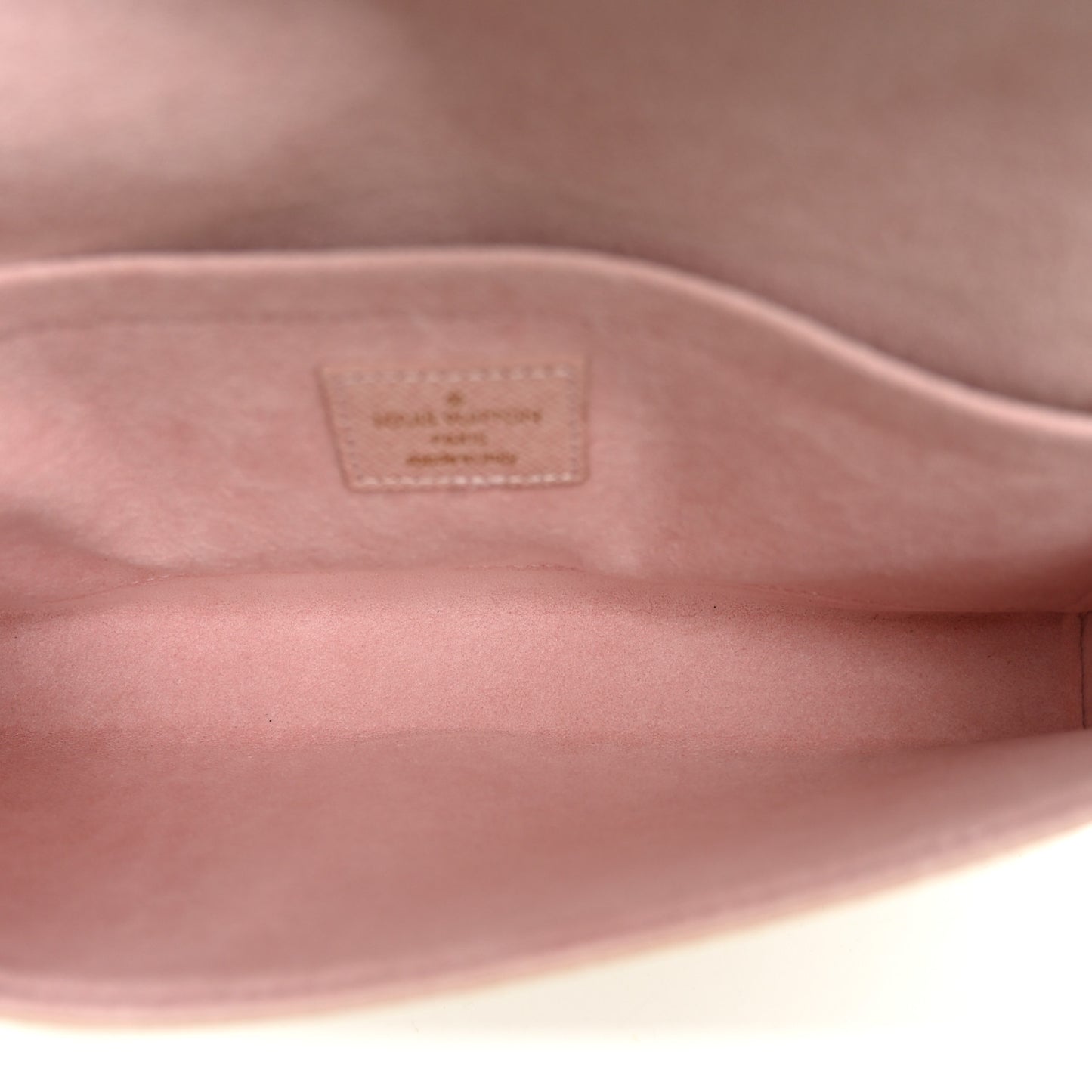 Damier Azur Pochette Felicie Chain Wallet Rose Ballerine