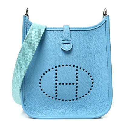 Hermes Taurillon Clemence Evelyne TPM Bleu Du Nord 1 of 11